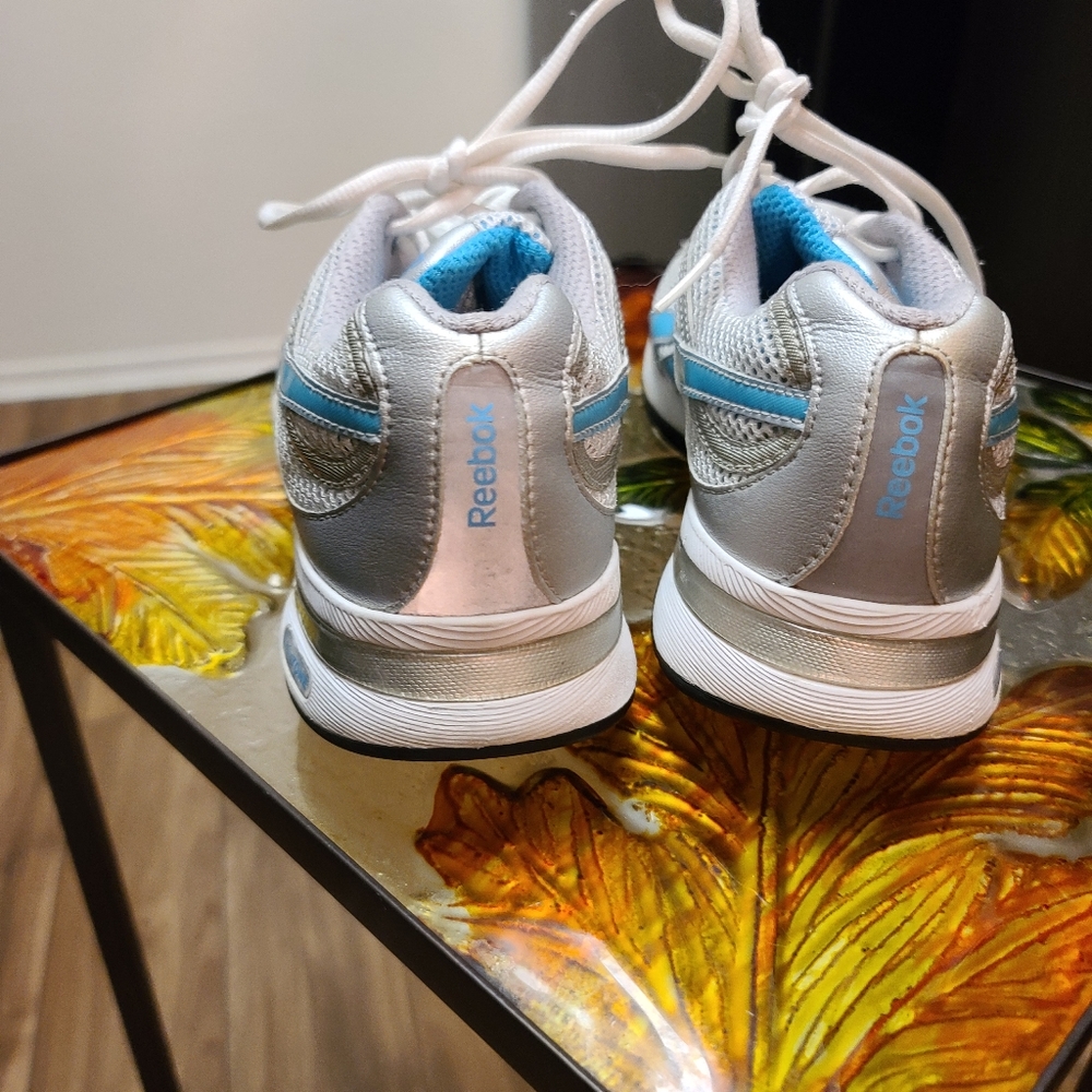Turquoise and Silver Reeboks - Picture 5 of 7